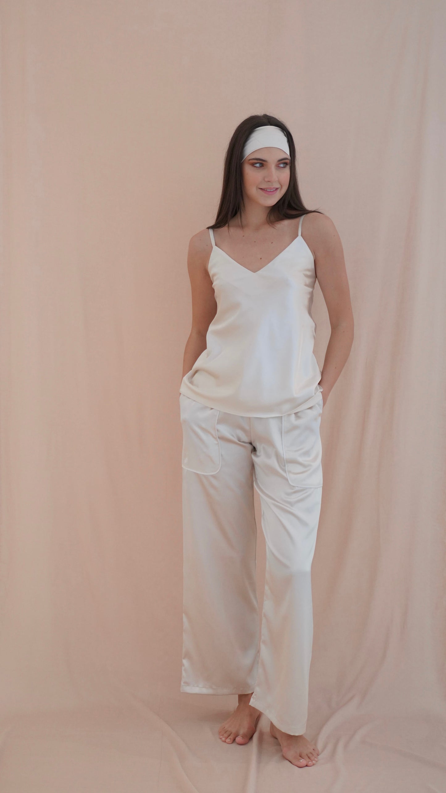 three piece satin set