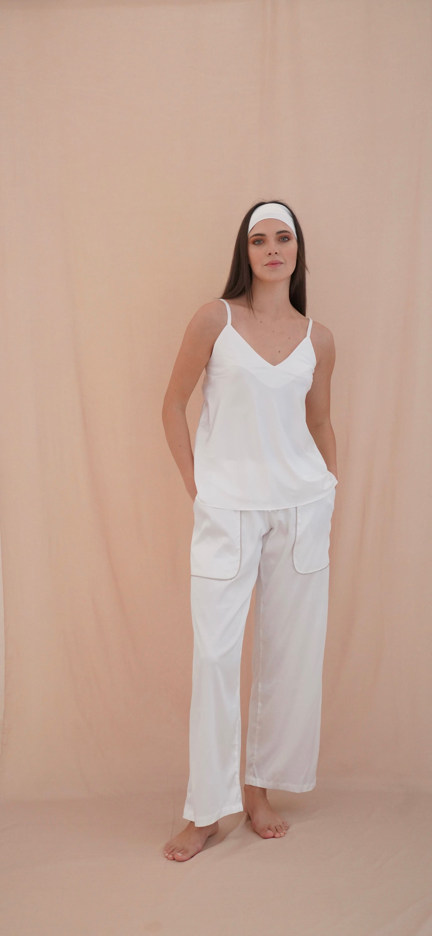 three piece satin set